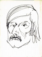 Андрей Тарковский. г. Горький, 1976. Портретный набросок А.Мартынчука