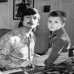 Andrei Tarkovsky with his son